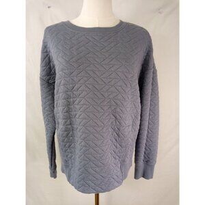 Women's Quilted Blue Sweatshirt Size Medium